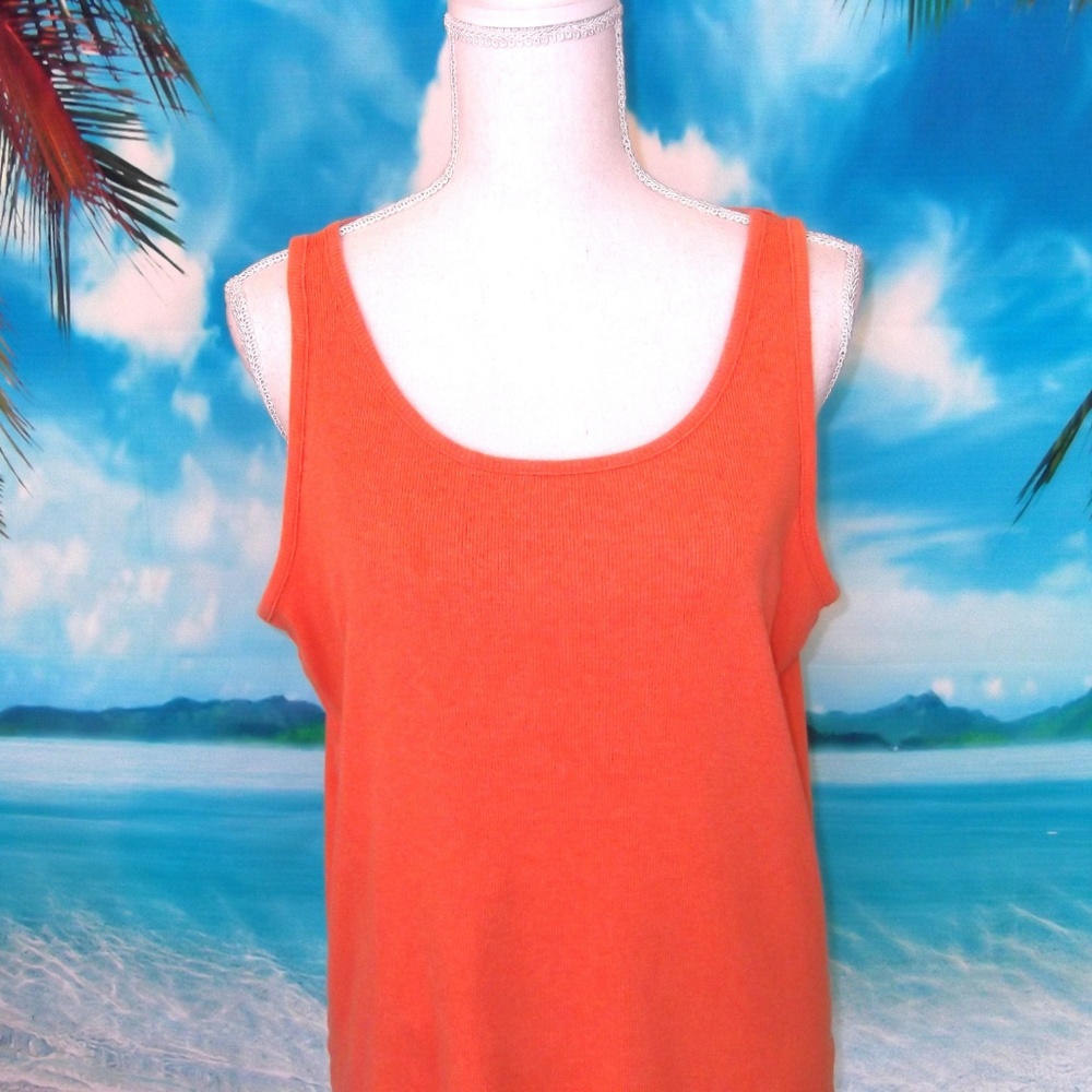 Joe Boxer Heathered Orange Tank Top - Picture 3 of 7